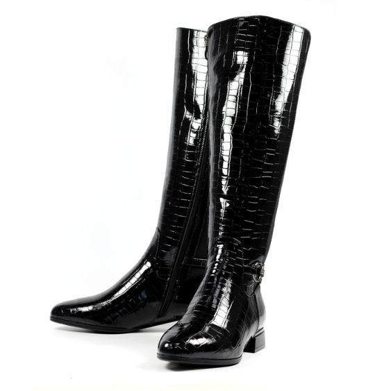 Crimson high on sale speed patent boots