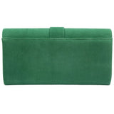 Lotus Aletta Green Suede Clutch Bag