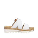 Remonte White Leather Slip-On Sandal