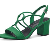 Marco Tozzi Leaf Green Block Heeled Sandal