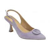 Lotus Delfina Lilac Suede Kitten Heel Shoe