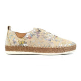 Lunar" Iva" Cream Floral Plimsoll