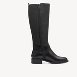 Tamaris Black Leather Extra Slim Fit Knee Length Boot