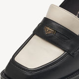 Tamaris Black Combination Heeled Leather loafer