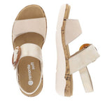 Remonte Beige Combination Adjustable Sandal