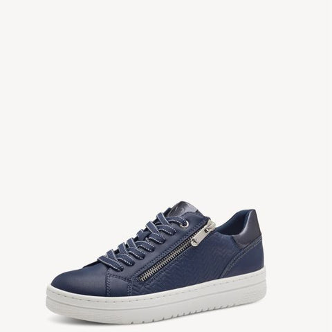 Marco Tozzi Navy Trainer with Zip