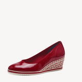 Tamaris Red Patent Wedge Shoe