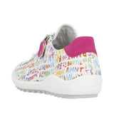 Remonte "Alabama" White and Magenta Print Trainers