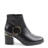 Heavenly Feet Belladonna Black Heeled Ankle Boot