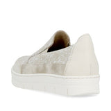 Remonte "Alabama" White/gold Slip- on Trainer Shoe