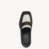 Tamaris Black Combination Heeled Leather loafer