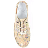 Lunar" Iva" Cream Floral Plimsoll