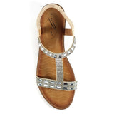 Lunar Macie Diamante Sandal in Silver