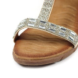 Lunar Macie Diamante Sandal in Silver