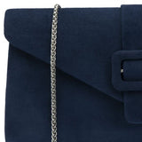 Lotus Aletta Navy Suede Clutch Bag