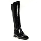 Lunar "Reed" Long Black Patent Boot