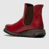 Fly London Salv Ankle Boot in Red