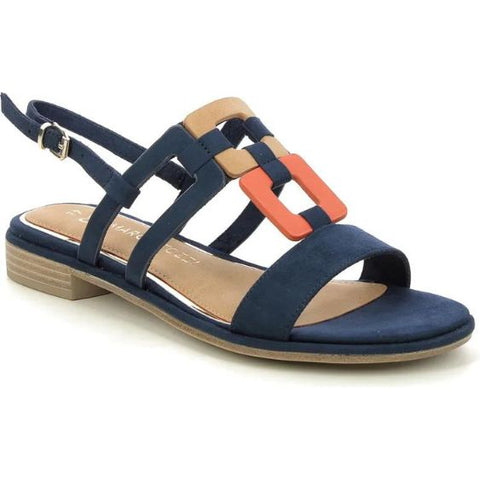 Marco Tozzi Navy Comb Sandal