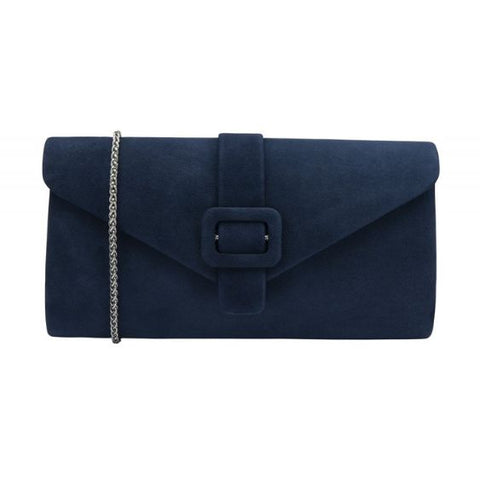 Lotus Aletta Navy Suede Clutch Bag