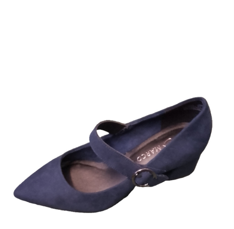 Marco Tozzi Navy Low Heeled Shoe 