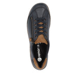 Remonte Navy Leather Trainer with Side Zip