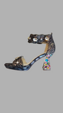 Laura Vita"Hicao" Bronze Jewel Heeled Sandal