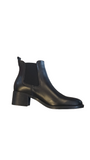 Tamaris Black Leather Block Heel Ankle Boot 