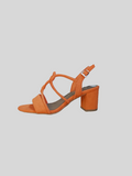 Marco Tozzi Orange Block Heeled Sandals 