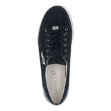 Caprice Ocean Comb Leather Trainer with Side Zip