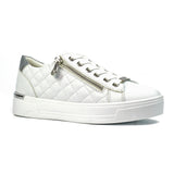 Lunar Xenon White Trainer with Side Zip