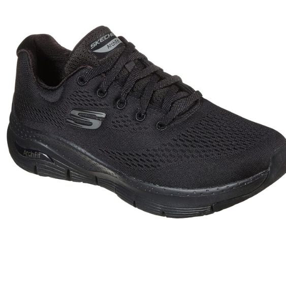 Skechers walking hot sale shoes black