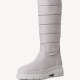 Tamaris Long Warm Lined Weather Boot (Pale Grey and Black)