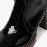 Tamaris Black Patent Heeled Boot