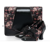 Ruby Shoo Stanford Black Floral Bag