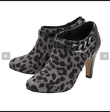 Lotus "Alison" Grey Leopard Print Shoe Boot